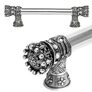 Long Pull with Decorative Cap Carpe Diem Hardware 6721-9 Crowning Glory King Henry O.C 9-Inch 